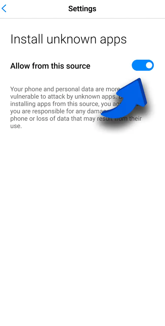 Allow 4rabet installation on your device.