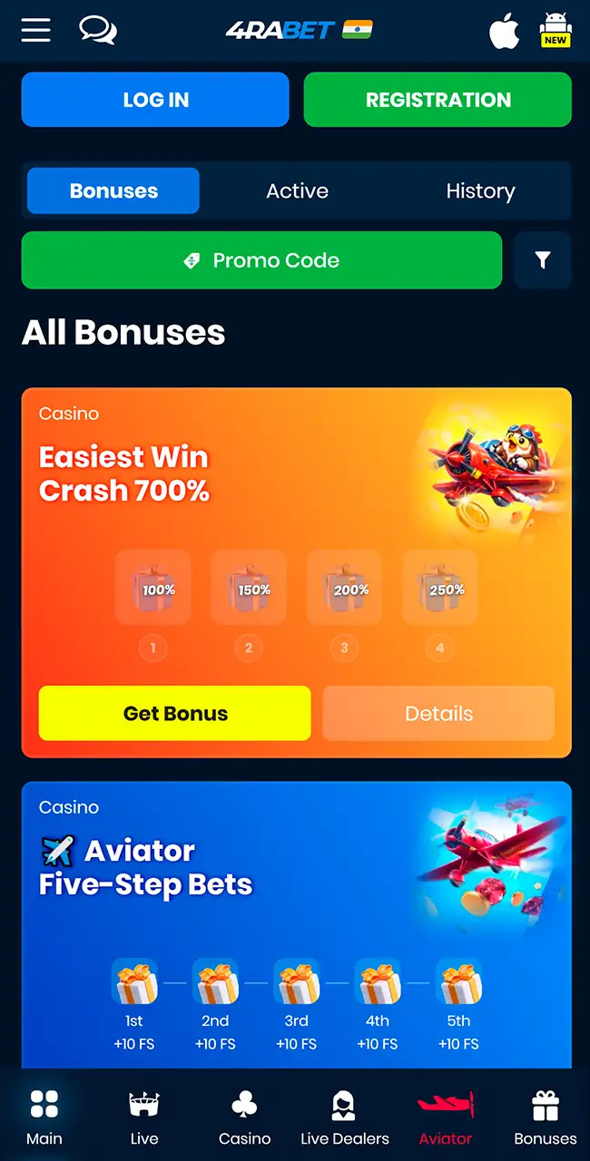 Claim great bonuses on 4rabet today.