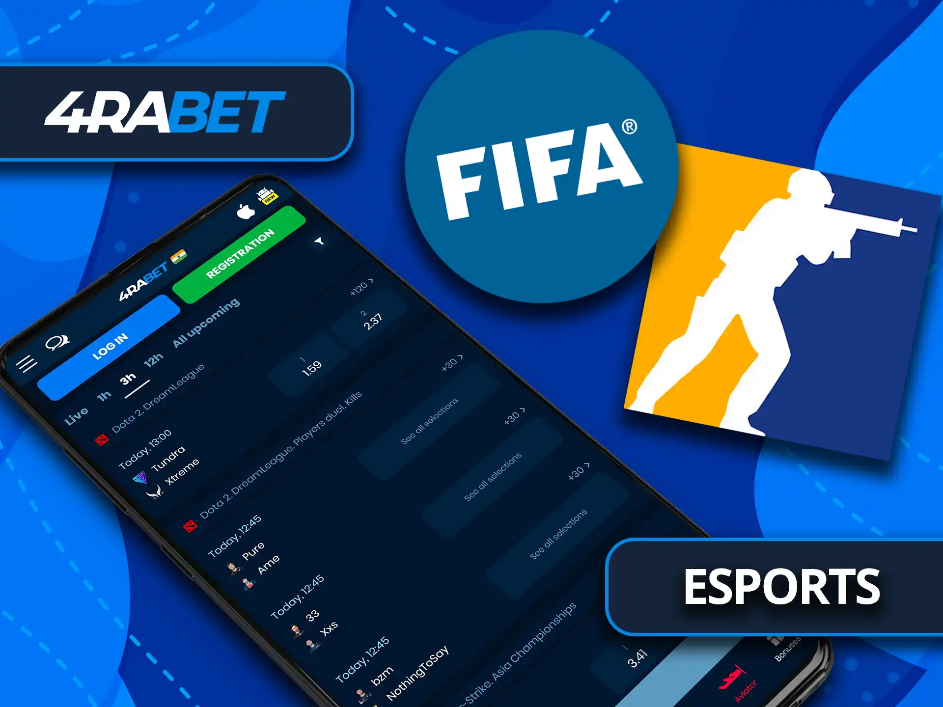 Enjoy esports betting via the 4rabet app.