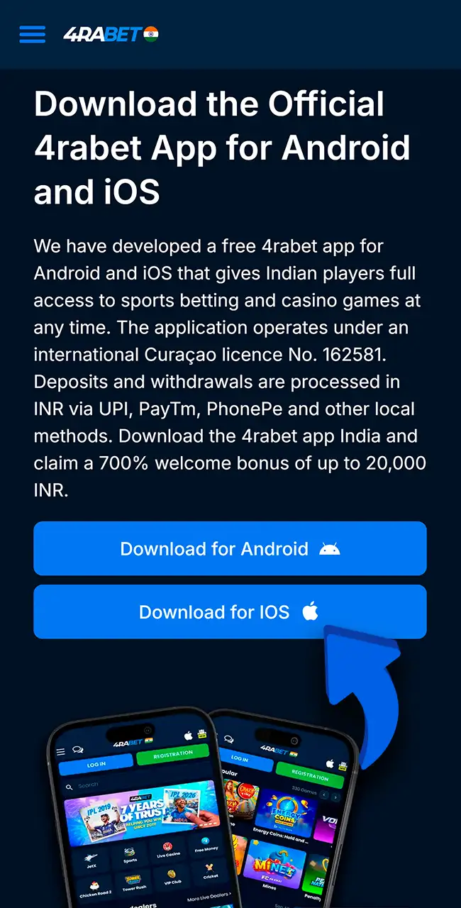 Open Safari to get your 4rabet app.
