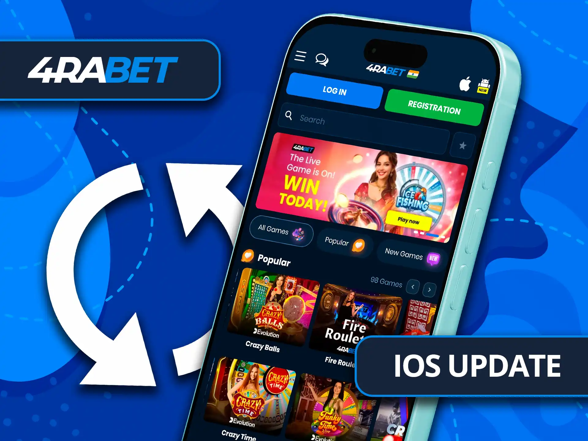 Get the latest 4rabet iOS update now.