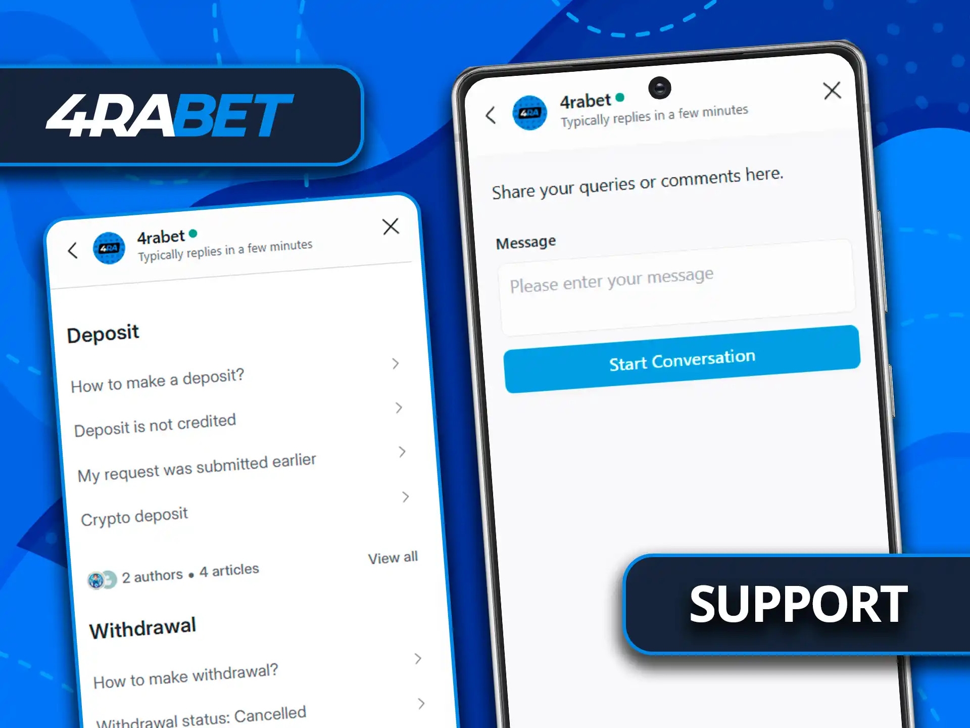 Contact 4rabet 24/7 support for help now.