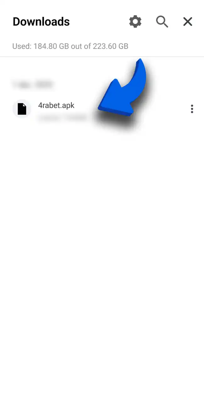 Open the 4rabet file to begin setup.