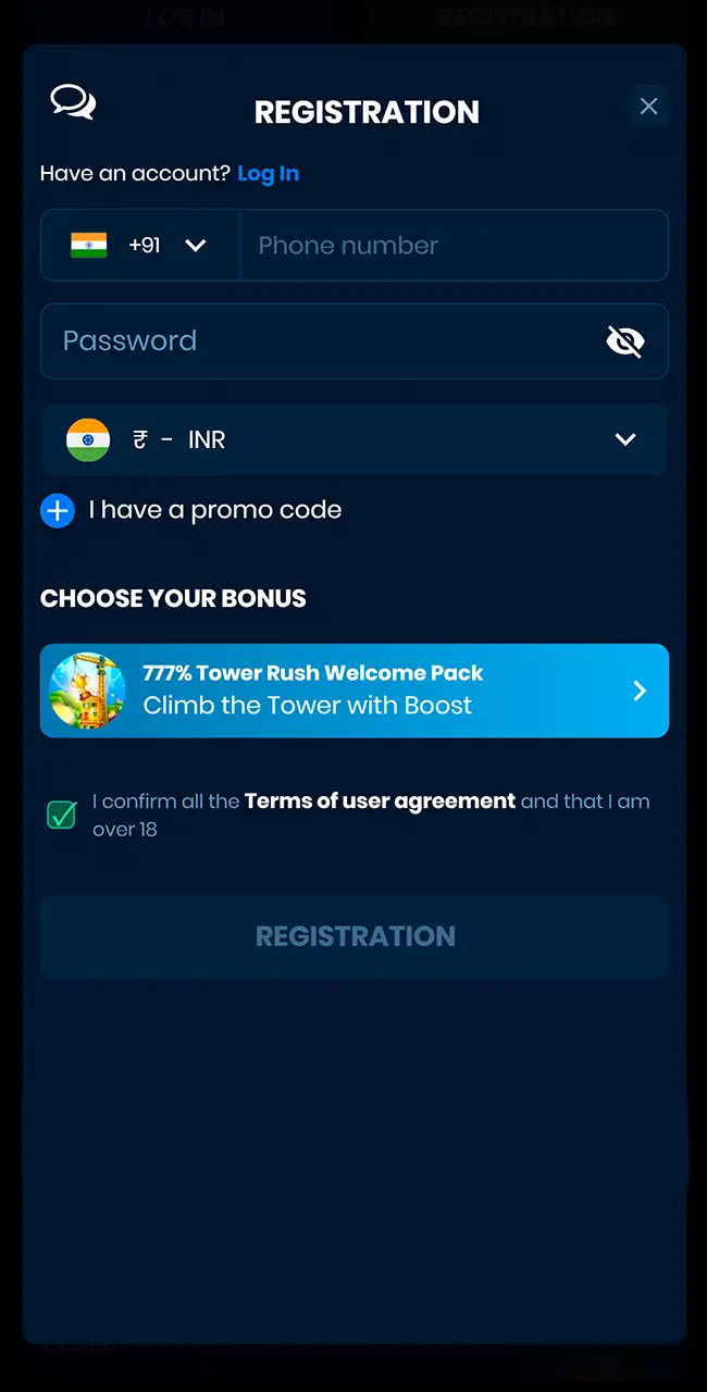 Create your account on 4rabet to start playing.