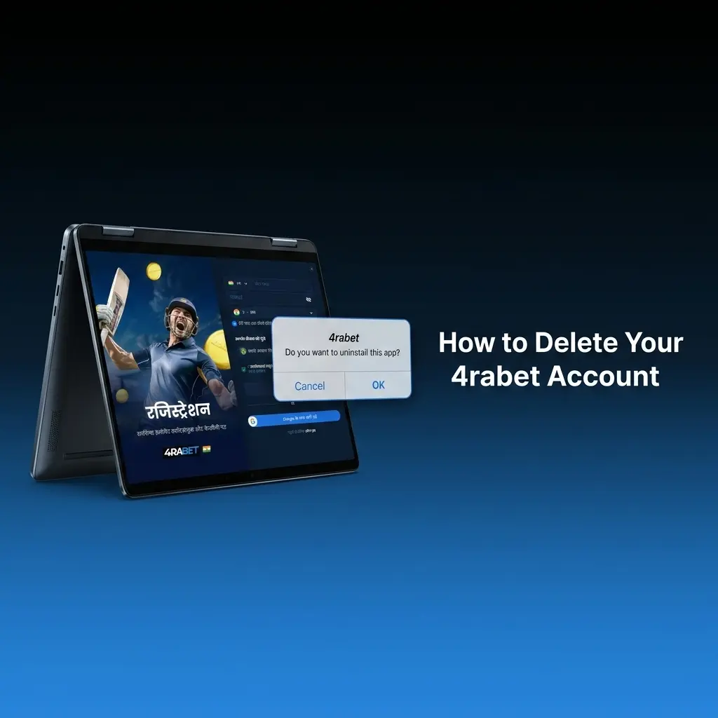 Person deleting 4rabet account via settings menu, following steps to permanently close and remove personal data