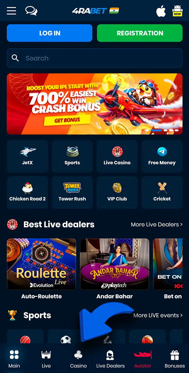 Open the 4rabet slots lobby and pick your game.