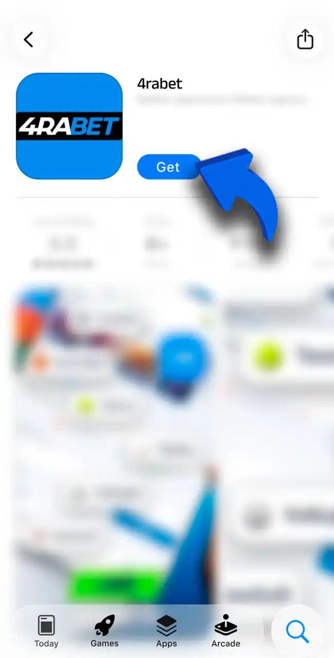 Install the official 4rabet app from the app store.