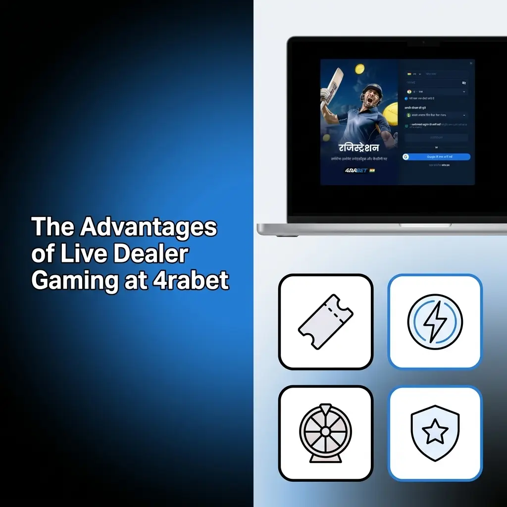 Live dealer gaming advantages at 4rabet including Andar Bahar, Teen Patti, UPI payments, and mobile app access